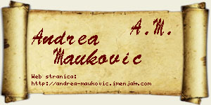 Andrea Mauković vizit kartica